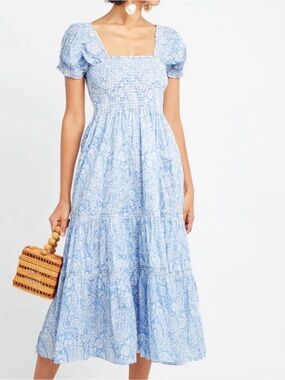 O.P.T White and blue dress Size M